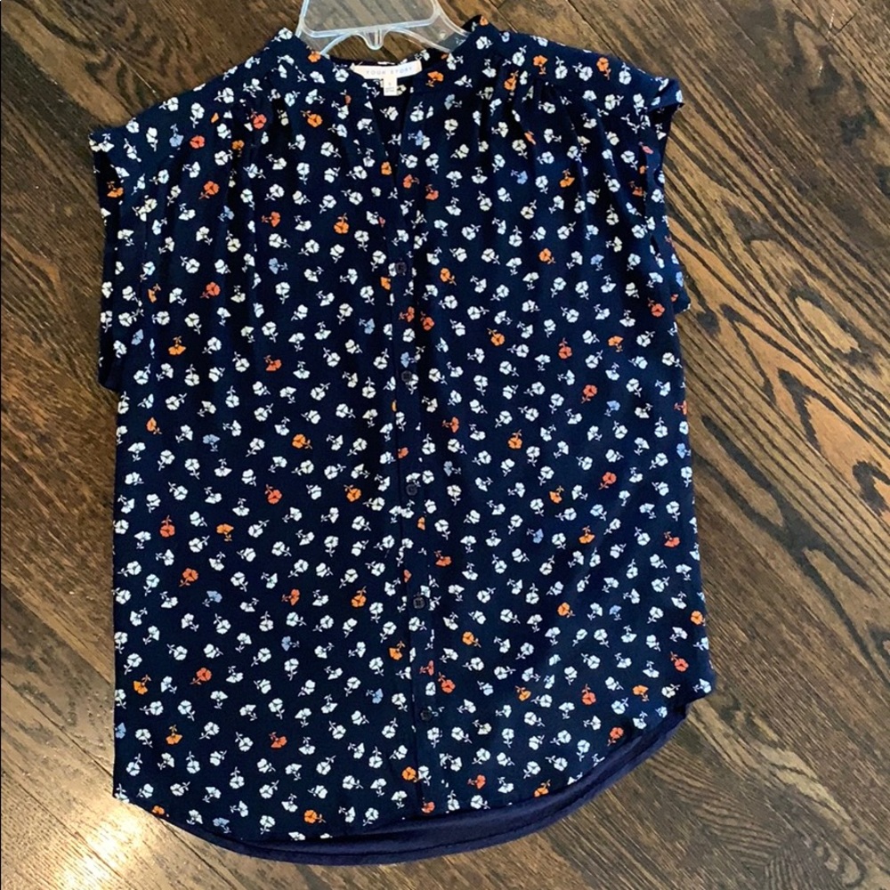 Your Story Floral Blouse navy orange StitchFix